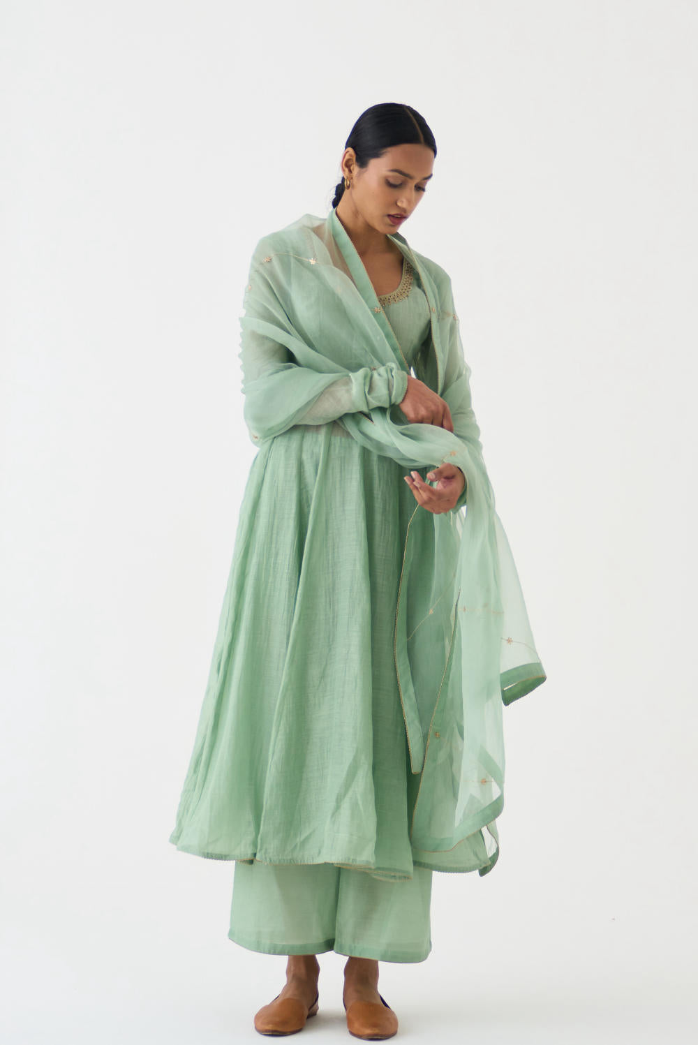 Vara Mint Ghoomar Anarkali Set