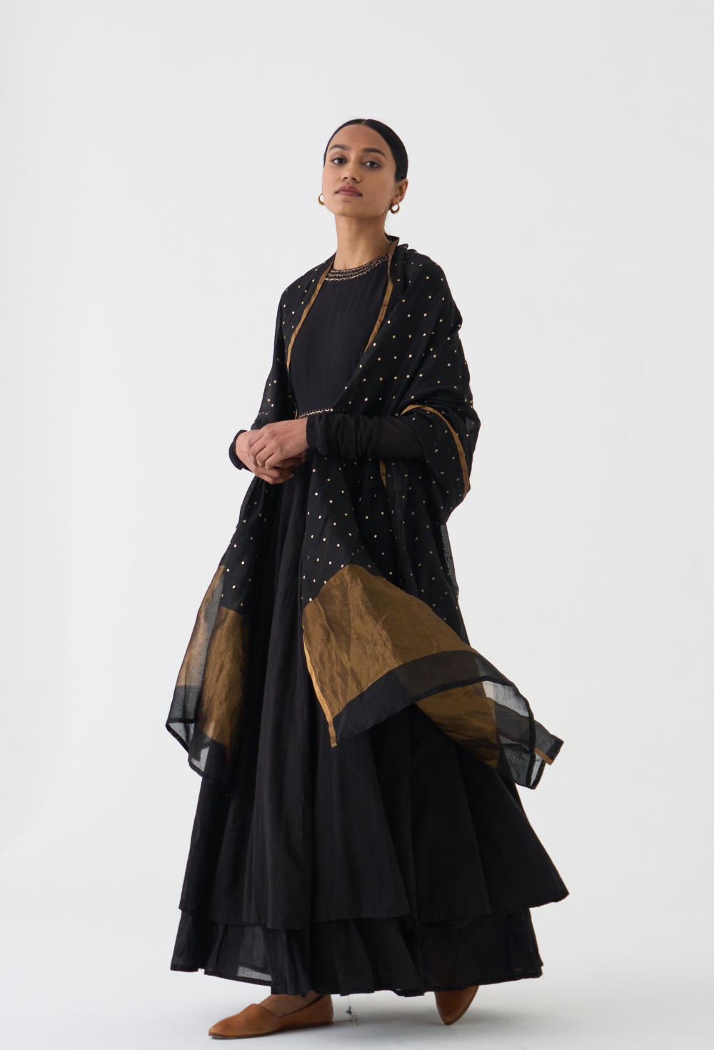 Amrita Black Ghoomar Anarkali Set