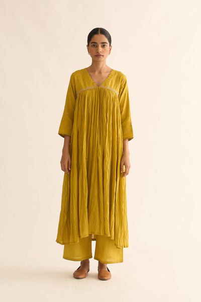 MRINAL LEMON GREEN KURTA SET