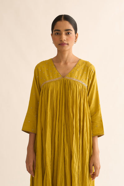 MRINAL LEMON GREEN KURTA SET