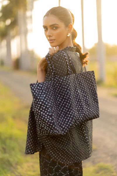 DOTS SHORT M KAF SHIRT-BLACK