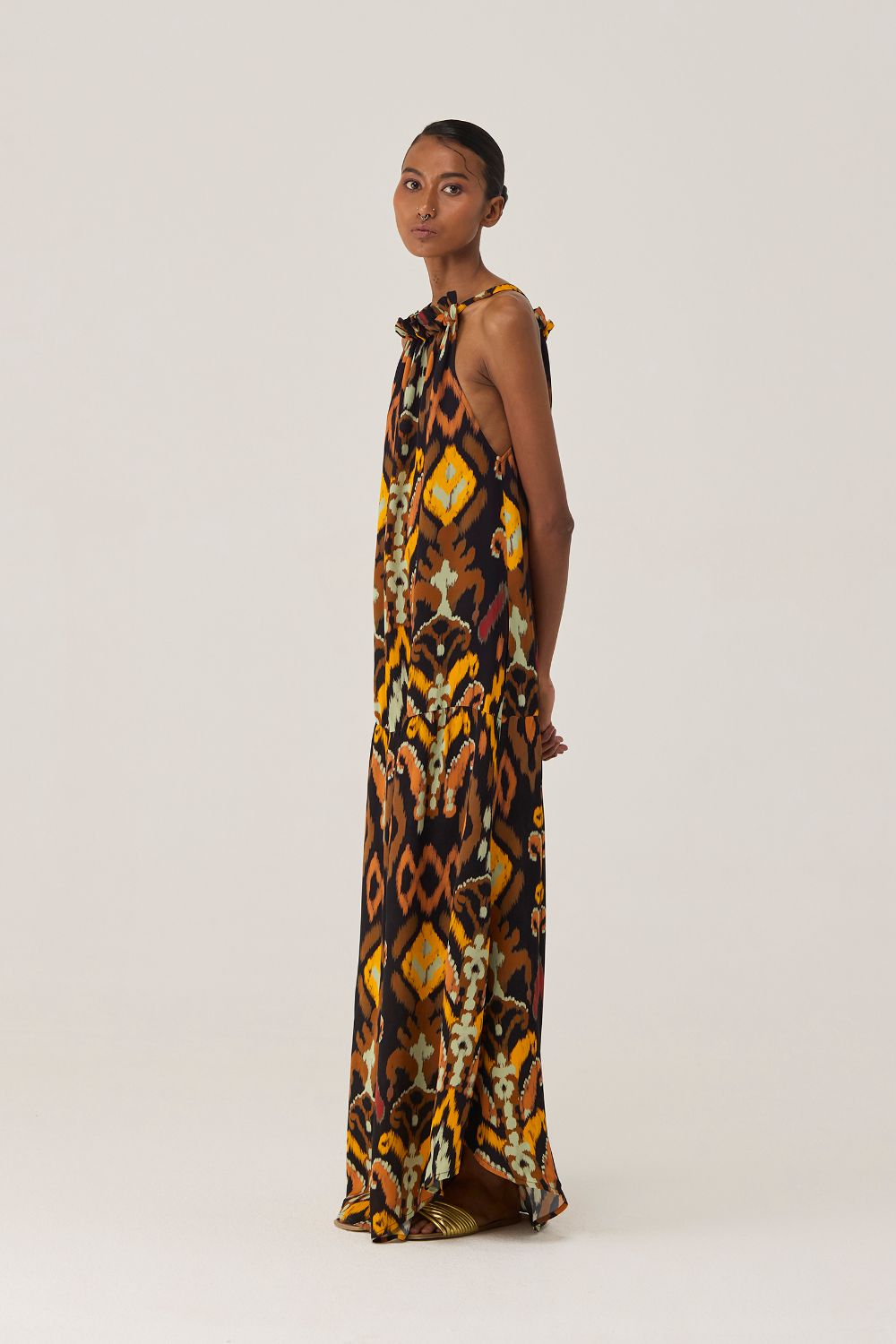 Bohemian Ikat Maxi Dress