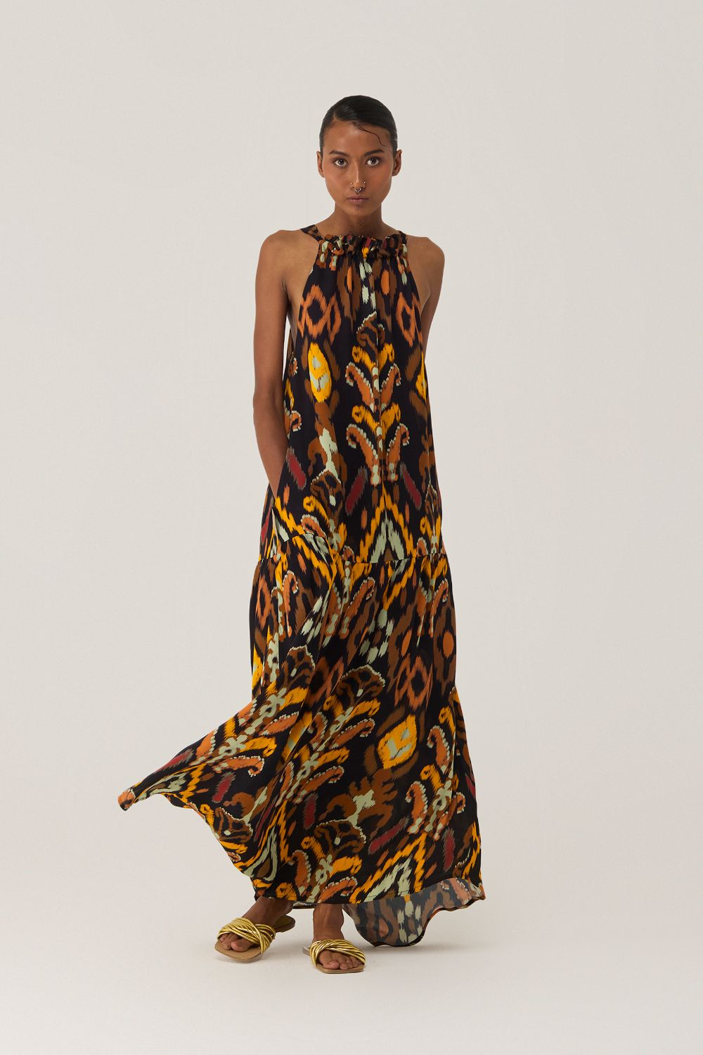 Bohemian Ikat Maxi Dress