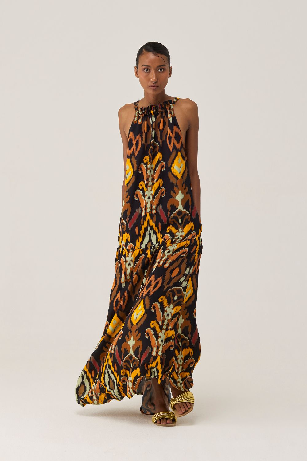 Bohemian Ikat Maxi Dress