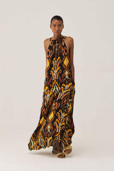 Bohemian Ikat Maxi Dress