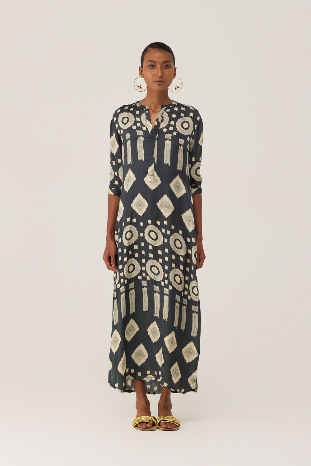 Eclipse Ikat Shirt Dress