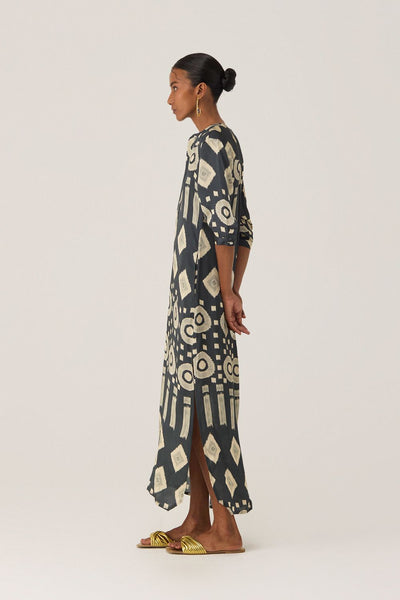 Eclipse Ikat Shirt Dress