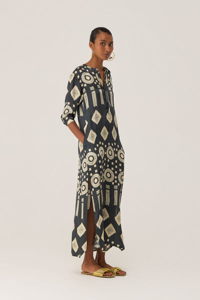 Eclipse Ikat Shirt Dress