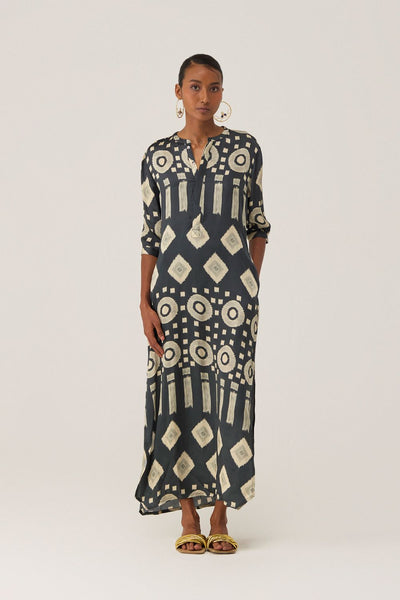 Eclipse Ikat Shirt Dress