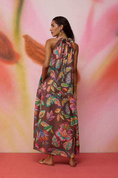 Cocoa Chintz Maxi Dress