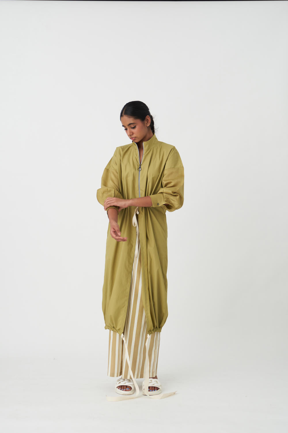 DRAWSTRING TUNIC  - GREEN