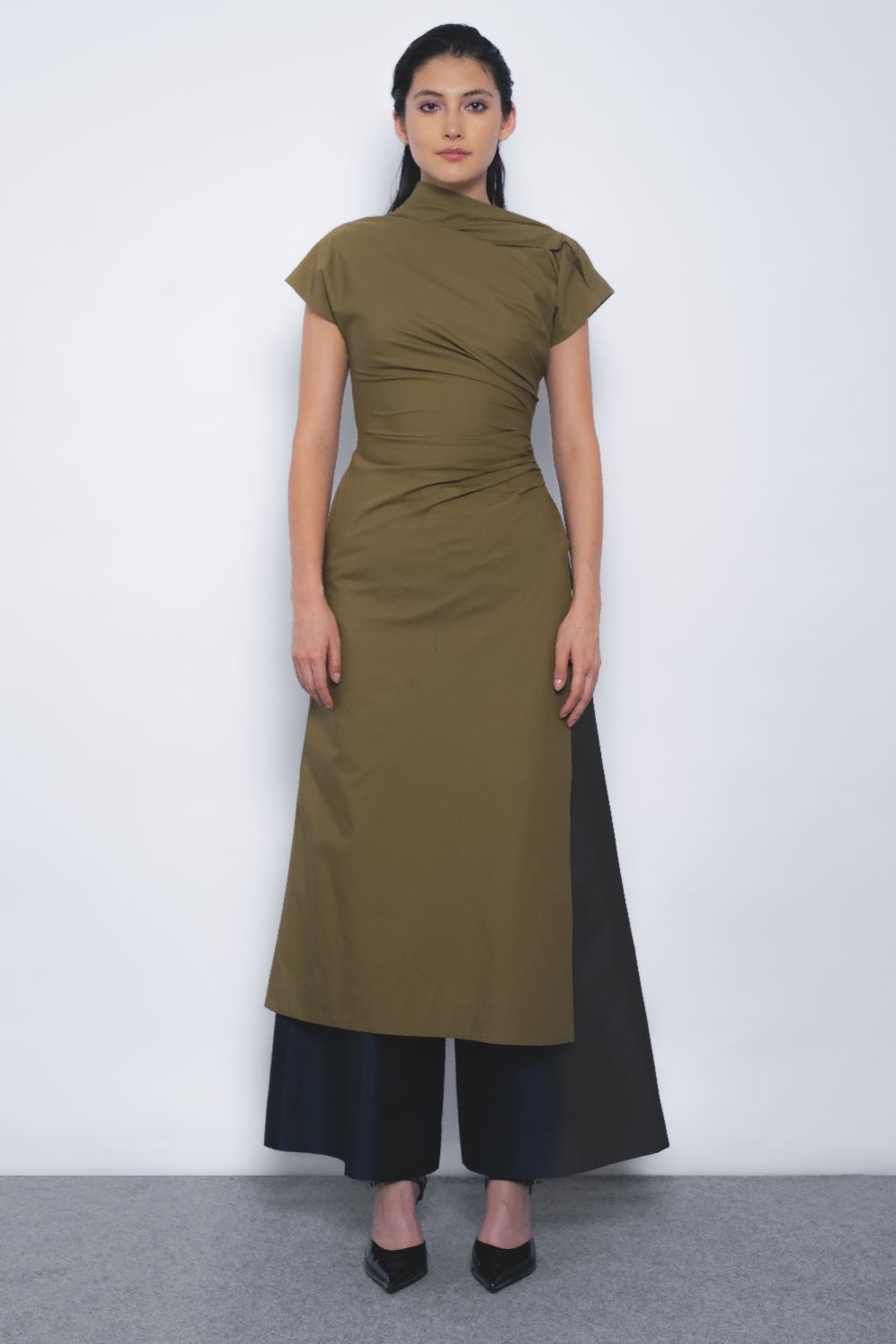 Arida Draped Tunic - Olive