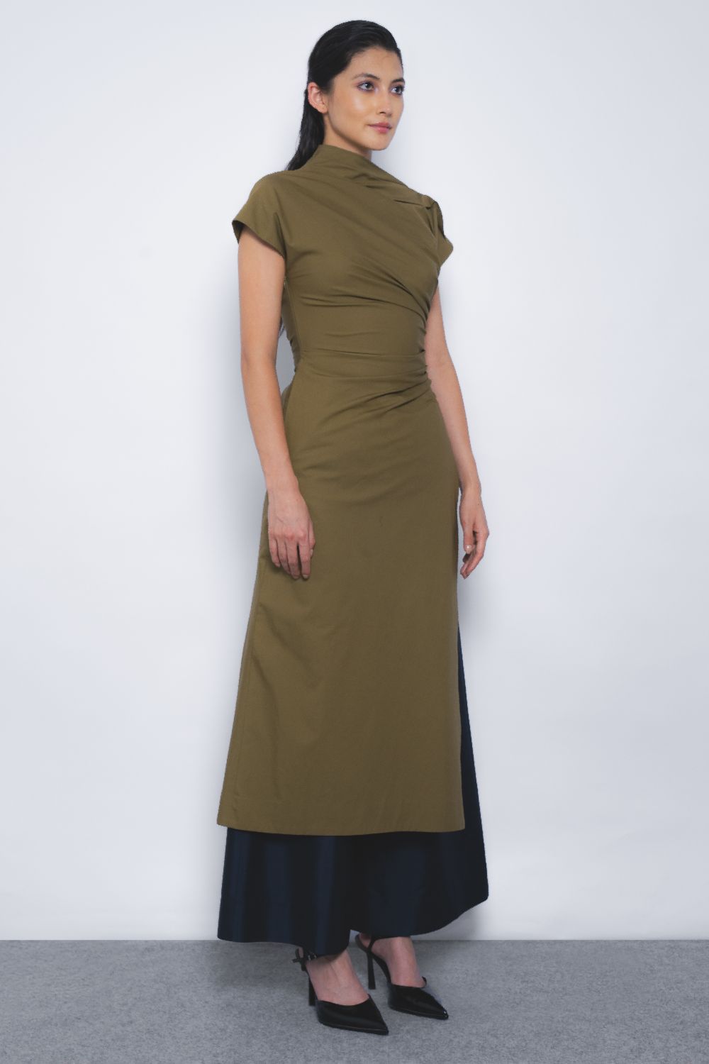 Arida Draped Tunic - Olive