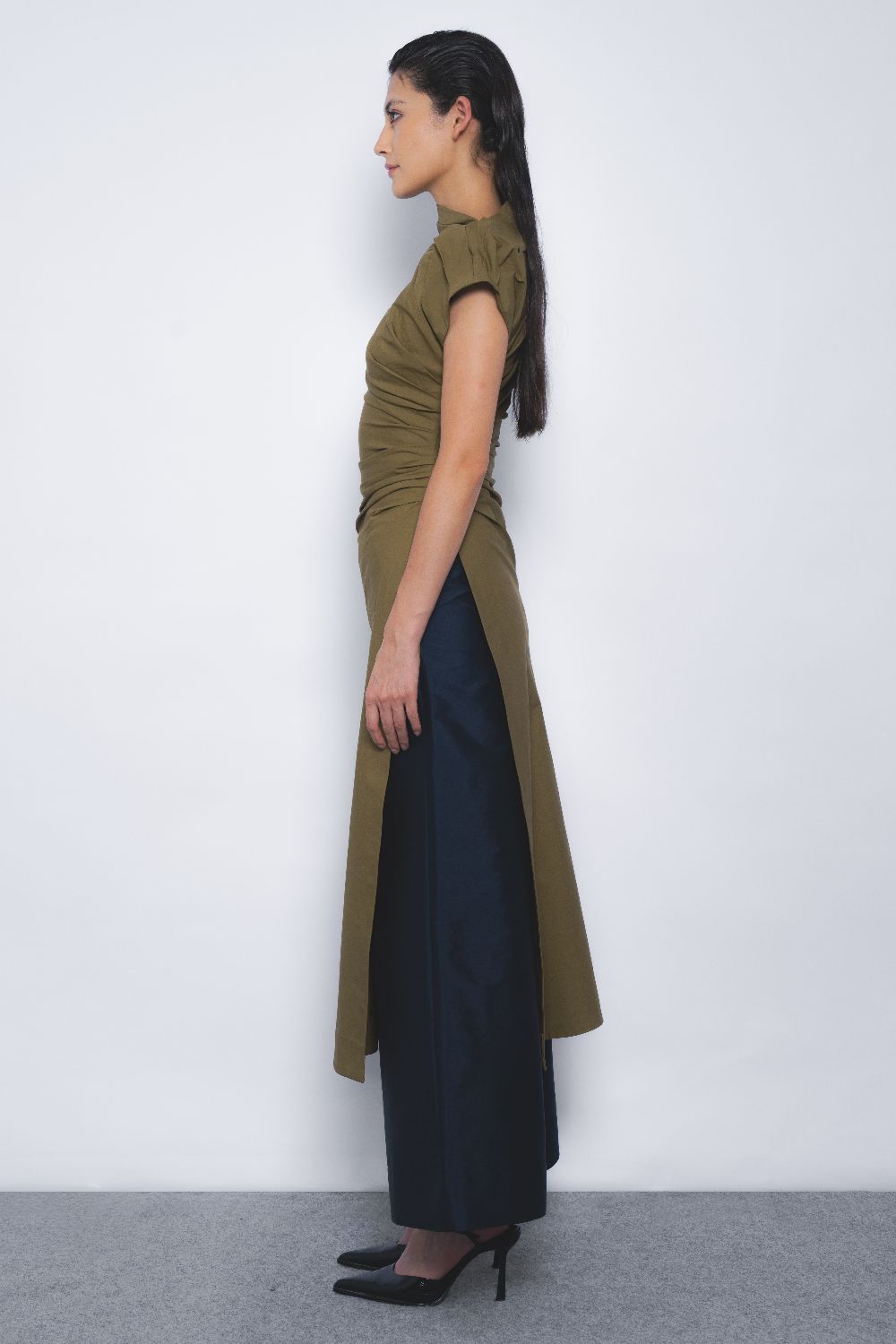 Arida Draped Tunic - Olive