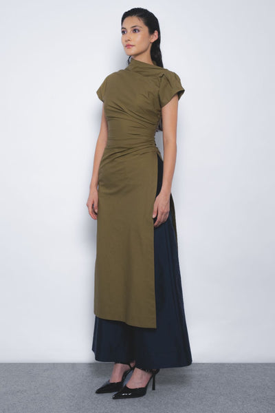 Arida Draped Tunic - Olive