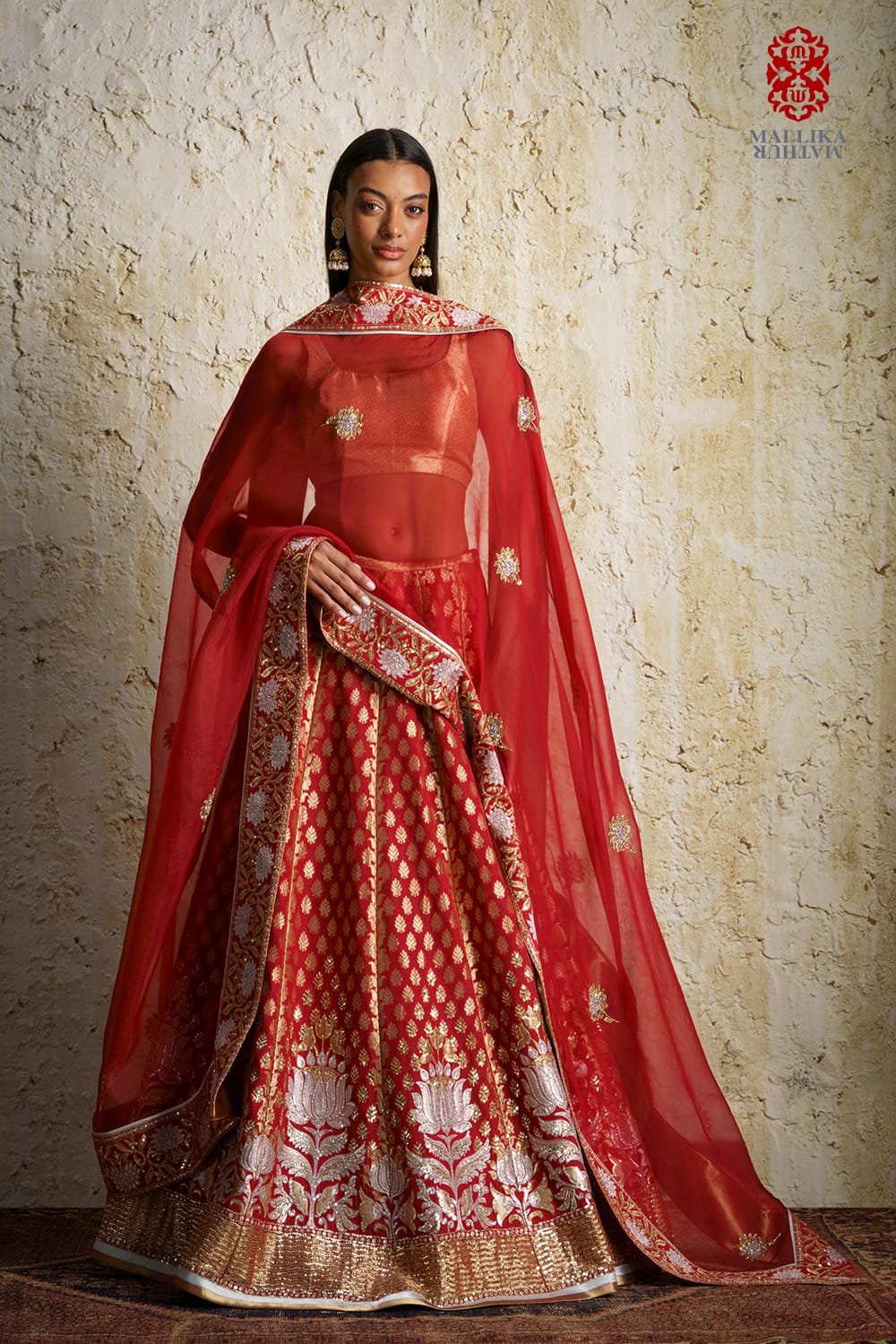 Kamala cherry lacquer red silk