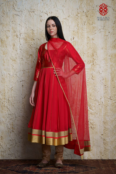 Mehar Anarkali-Red