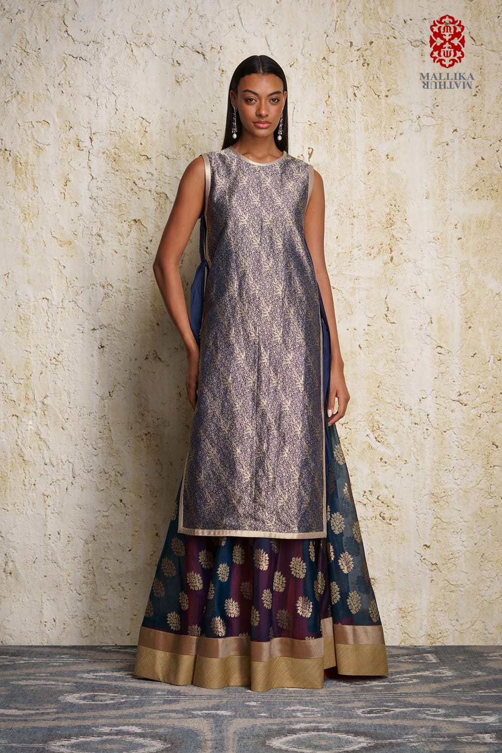 Mizuki silk brocade oriental tunic