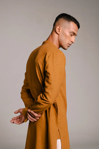 Olive Co-Linen Kurta Set