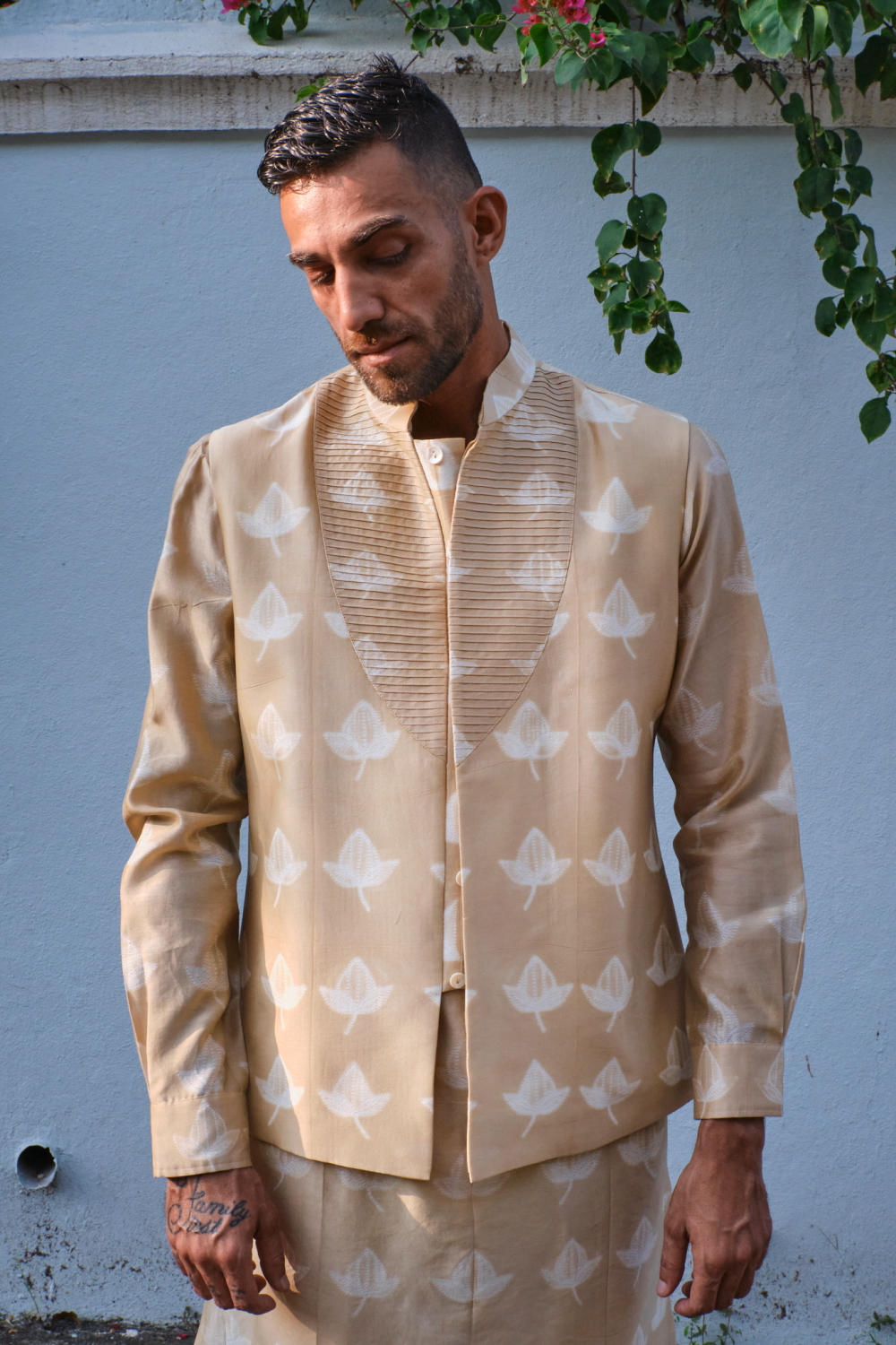 Akhrot Kurta+Nehru jacket shirt