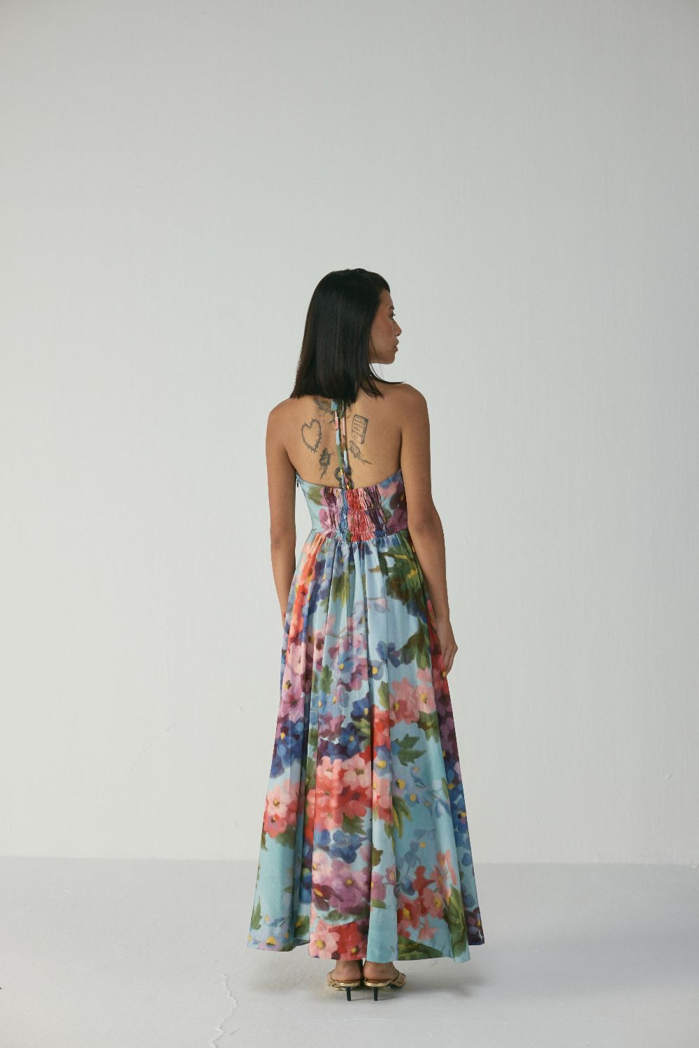 DARLINGTON HALTER NECK DRESS