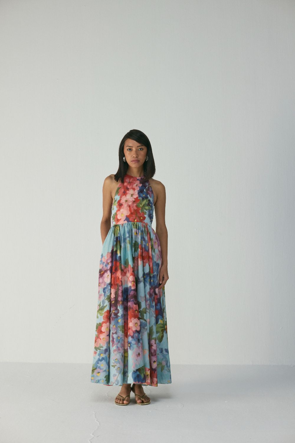 DARLINGTON HALTER NECK DRESS