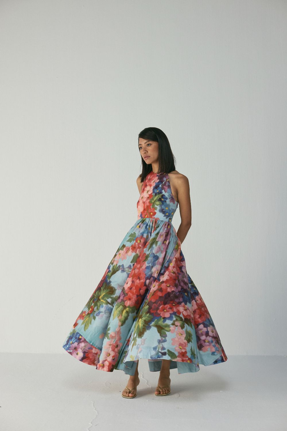 DARLINGTON HALTER NECK DRESS