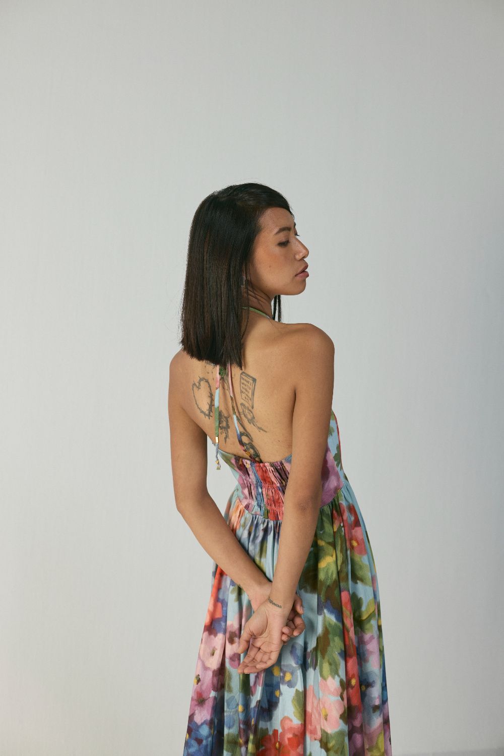 DARLINGTON HALTER NECK DRESS