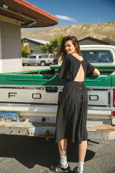 Desert Rose Dress-Black