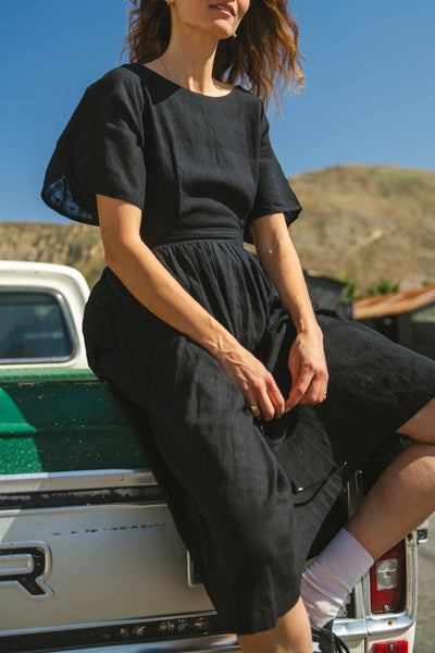 Desert Rose Dress-Black