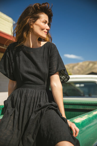 Desert Rose Dress-Black