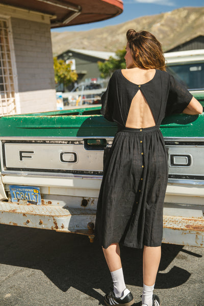 Desert Rose Dress-Black