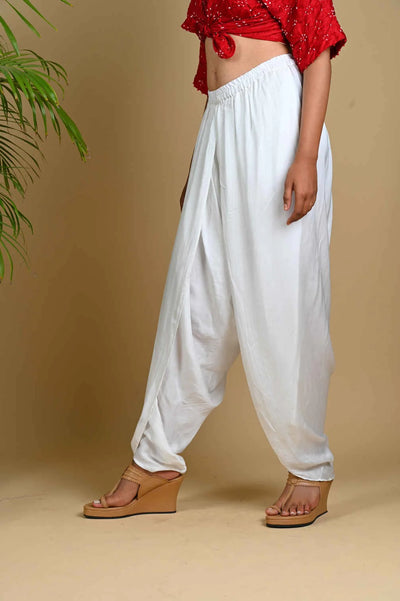 DHOTI PANTS-WHITE