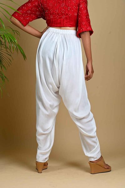 DHOTI PANTS-WHITE