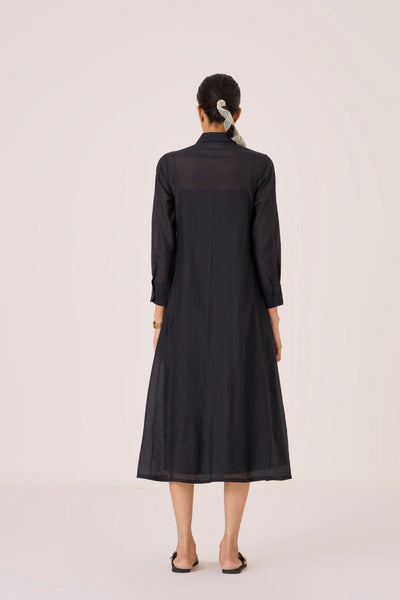 Dilipa Black Button Down Dress