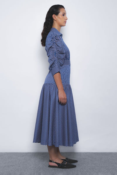Douce Dress - Blue and White Checkered