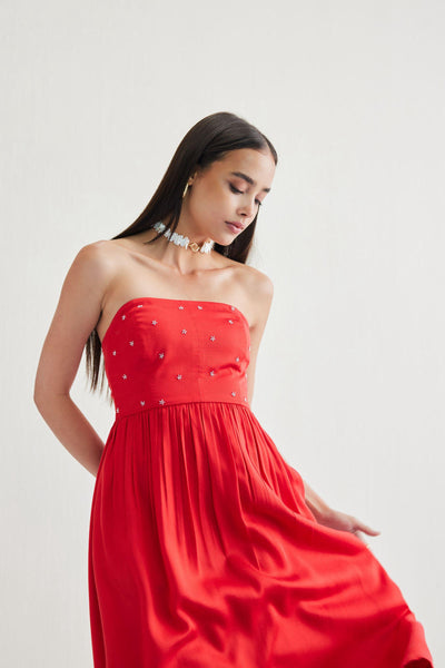 Dreamy Summer Tencel Tube Dress