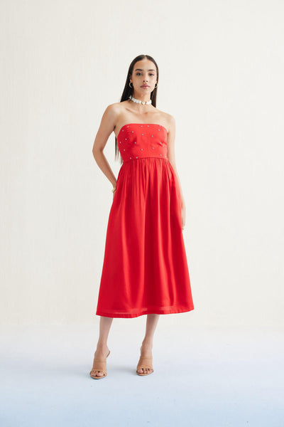 Dreamy Summer Tencel Tube Dress