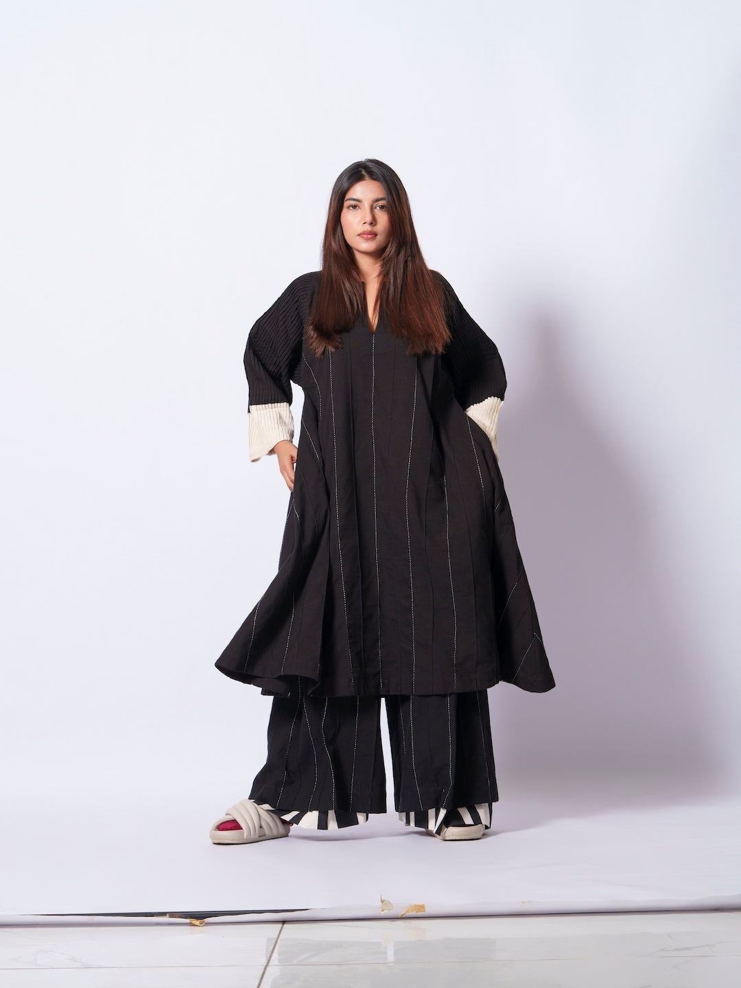 Dune Pants-Black + Natural