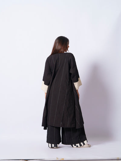 Dune Tunic-Black + Natural