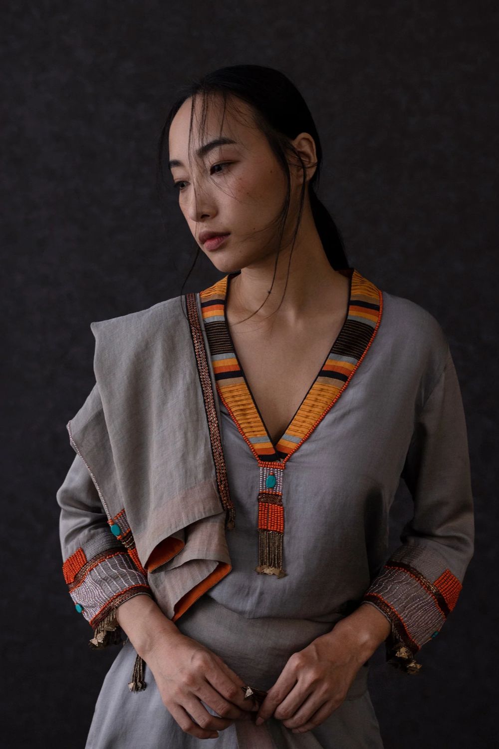 Dzong Kurta-Grey