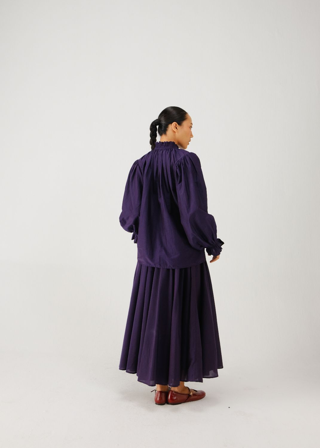 Emily skirt-Ink folk emb.
