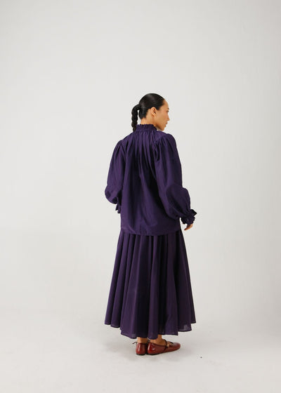Emily skirt-Ink folk emb.