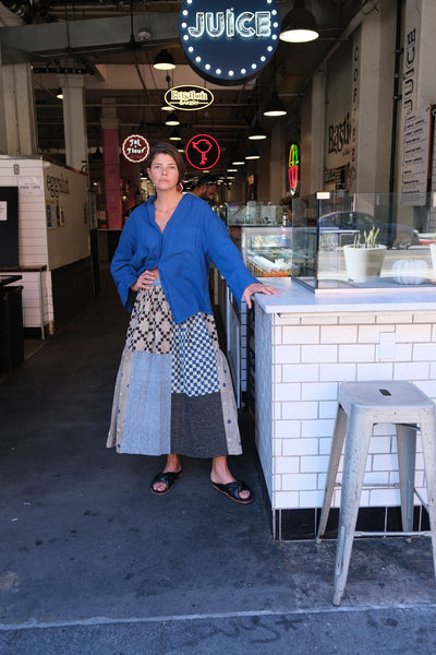 Echo Park Blue Patchwork Skirt