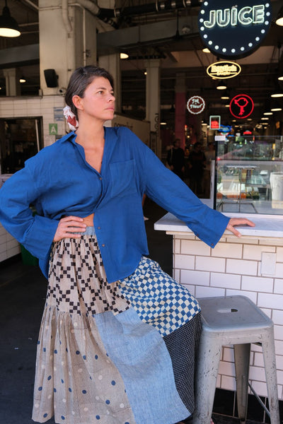Echo Park Blue Patchwork Skirt