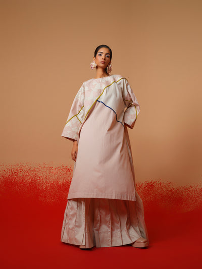 Echo Tunic (Pink + Grey + Blue + Moss Green)-Ech/Ec/Tu/PiGrMg