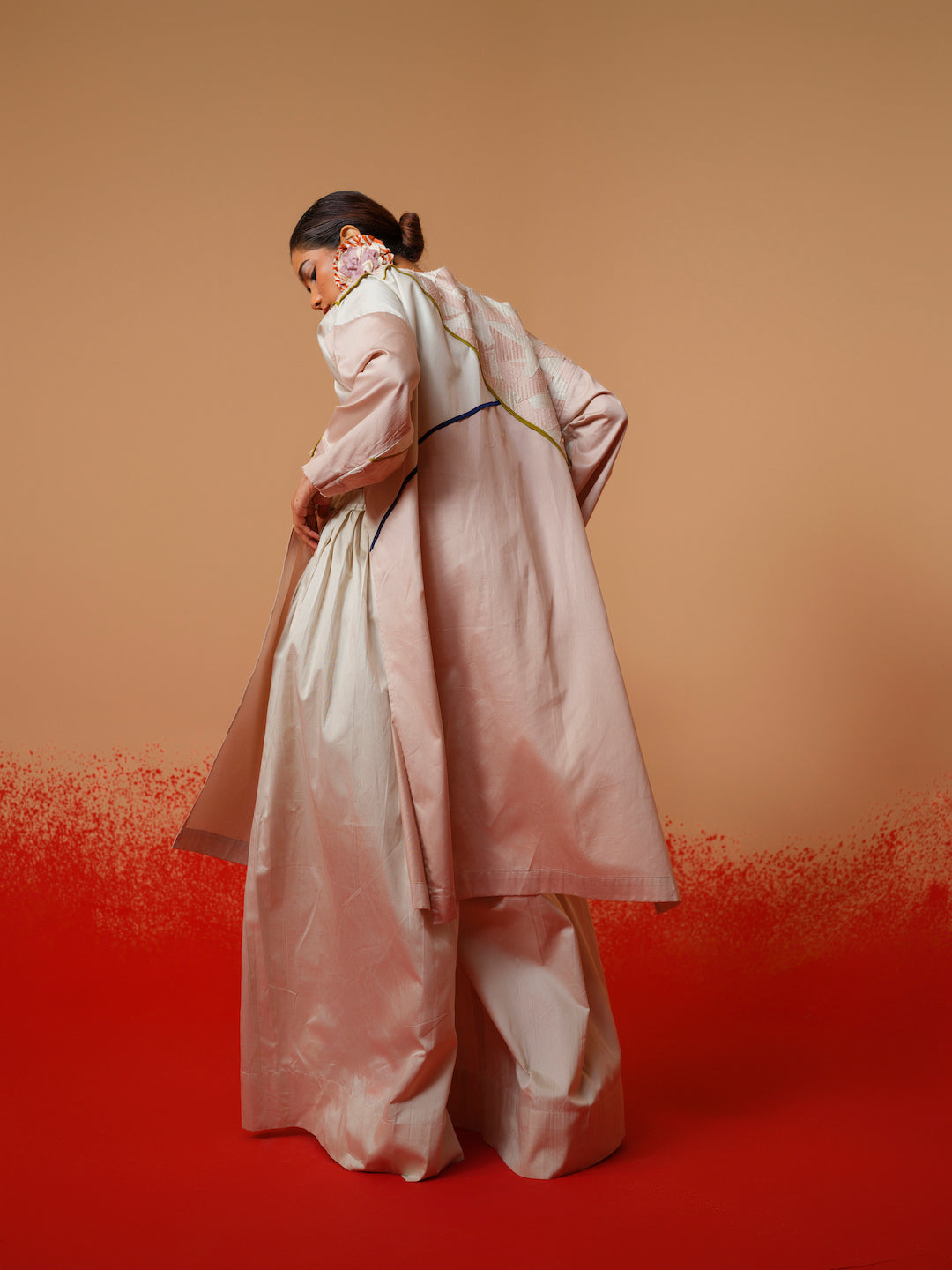 Echo Tunic (Pink + Grey + Blue + Moss Green)-Ech/Ec/Tu/PiGrMg