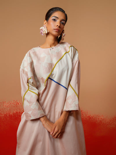 Echo Tunic (Pink + Grey + Blue + Moss Green)-Ech/Ec/Tu/PiGrMg