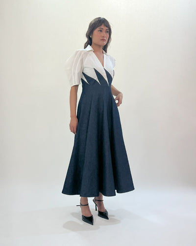 Yacht Dress-Blue & White