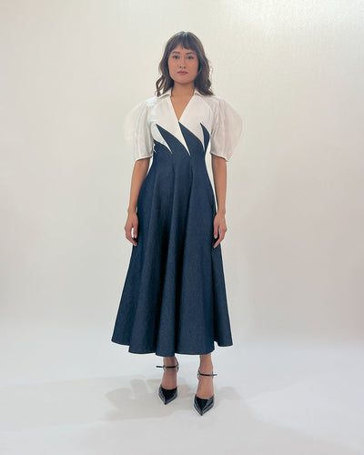 Yacht Dress-Blue & White